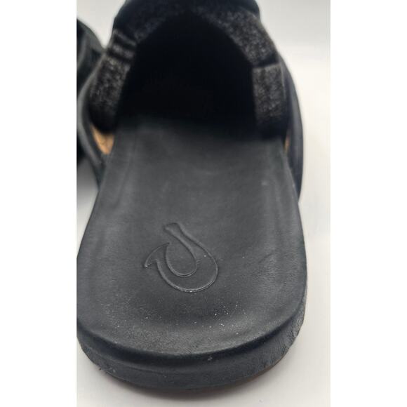 OluKai Mi'i Black Weaved Ladies Loafers Slip-on US Size W11 - Picture 8 of 12